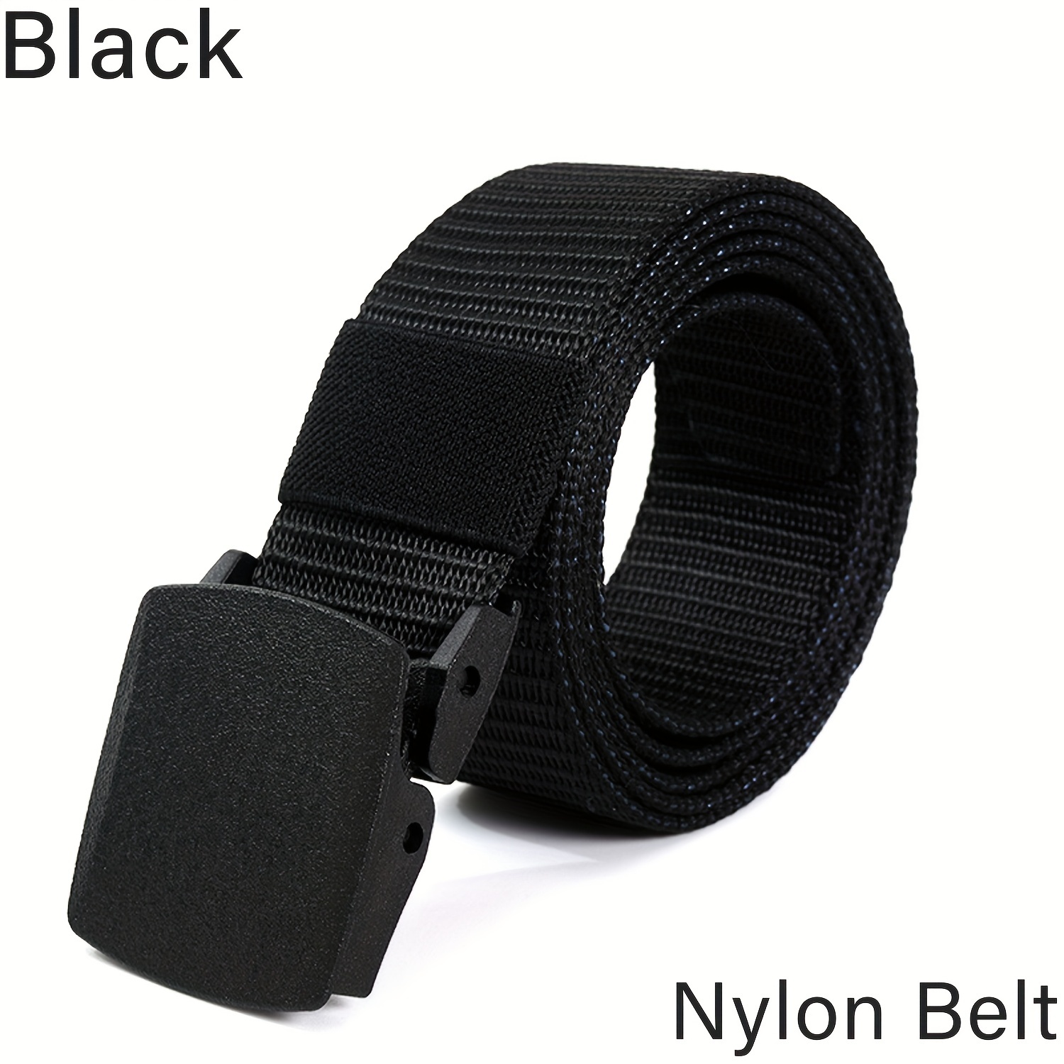 Men's Military Nylon Belt Canvas Tactical Waistband w/ Plastic Buckle  Adjustable