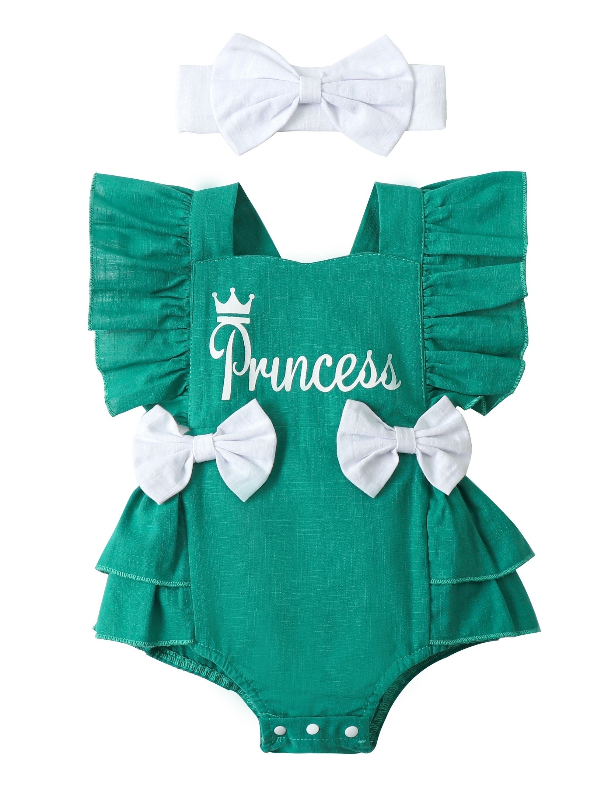 Summer Newborn Baby Girls Clothes New Born Princess Ruffle Romper