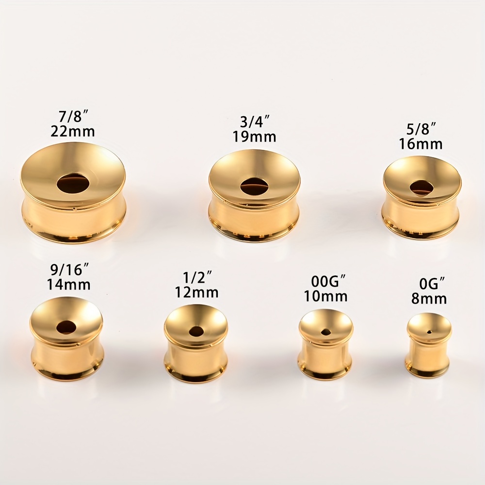 Stainless Steel Double Horn Ear Plugs Set Punk Style Simple Temu