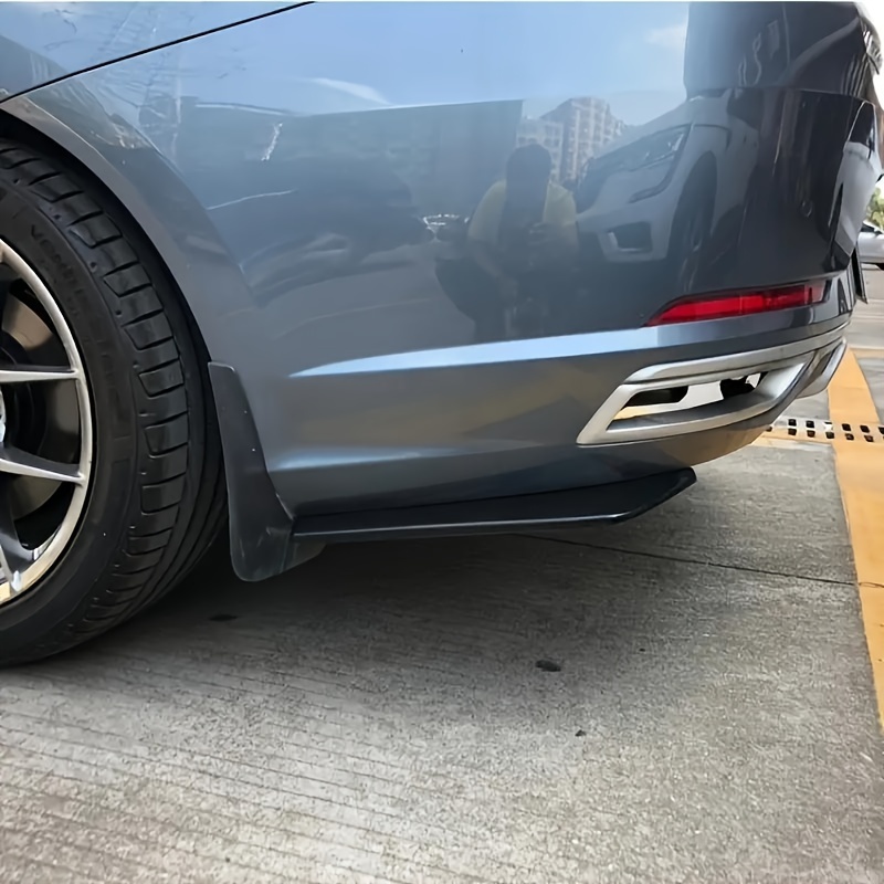 2 Stück Universal Auto Heckstoßstange Lippendiffusor Splitter Spoiler,  Kohlefaser Auto Stoßstange Kratzschutz Seitenschweller Spoiler Splitter