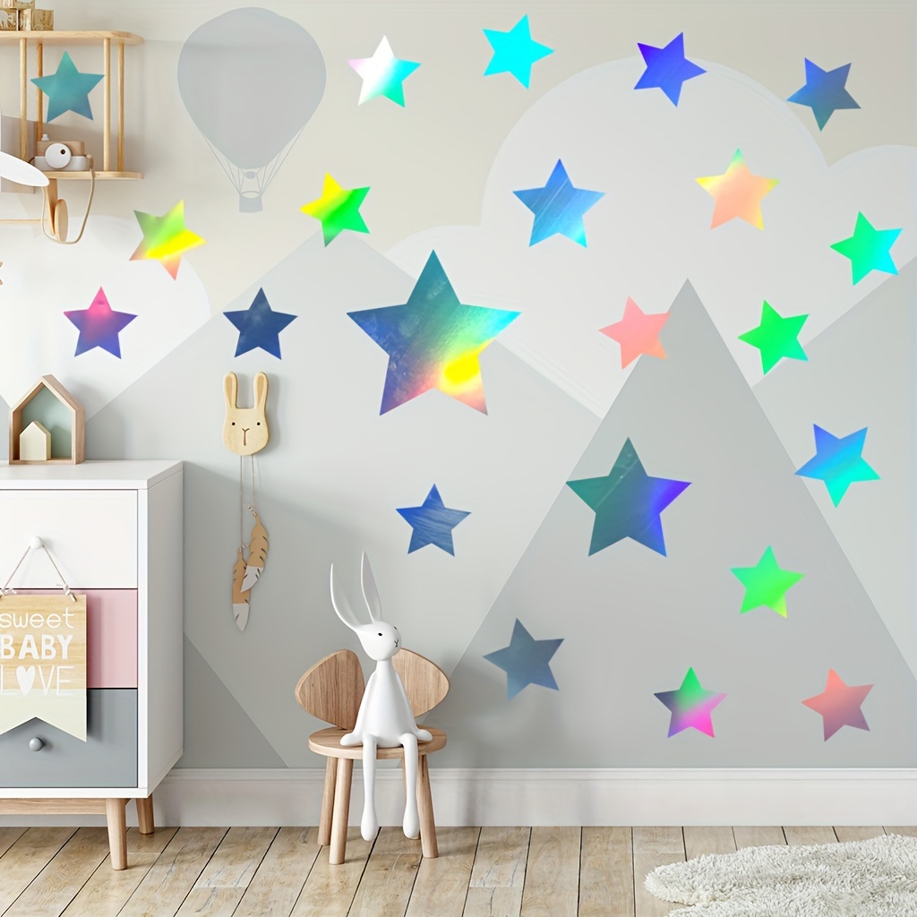 Stickers Étoiles Colorées, Stickers Muraux, Autocollants, Decal wall,  Stickers Chambre Bébé -  France