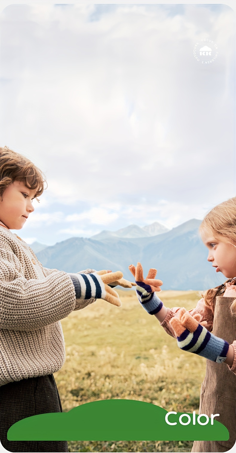 1 Paire De Gants Pour Enfants, Garçons Et Filles Mignons En Hiver, Enfants  Chauds Et Épais Des Écoles Moyennes Et Grandes, Cinq Doigts De Bébé, Âgés  De 4 À 8 Ans - Temu Belgium