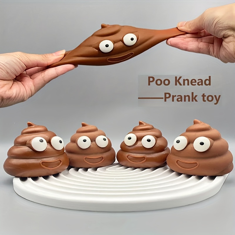 Funny Poop Keychain Squishy Toy Pop Out Tongues Novelty Fun Tricky Prank  Squeeze Antistress Fidget Toy for Adults Children