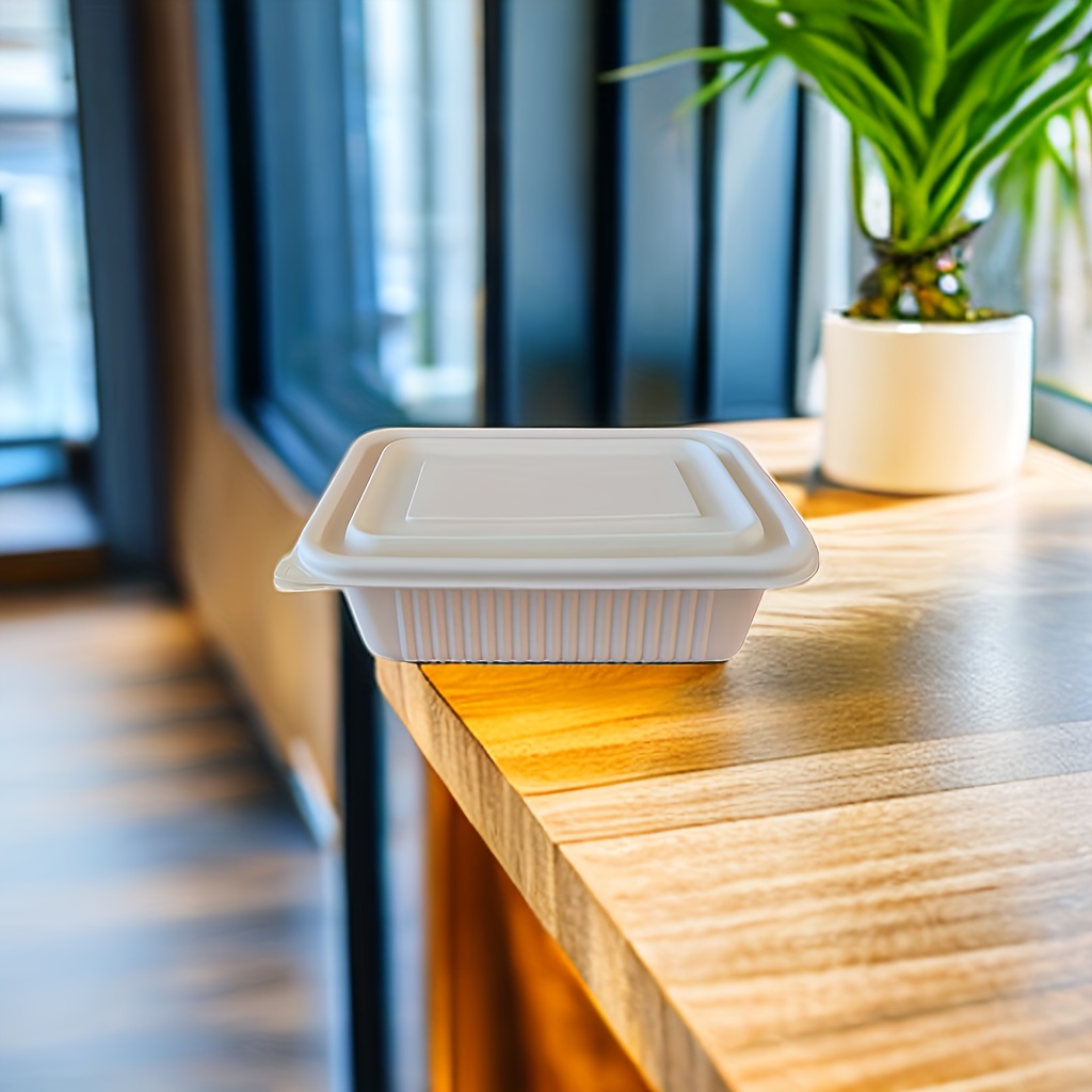 100 Sets Degradable Cornstarch To Go Food Containers