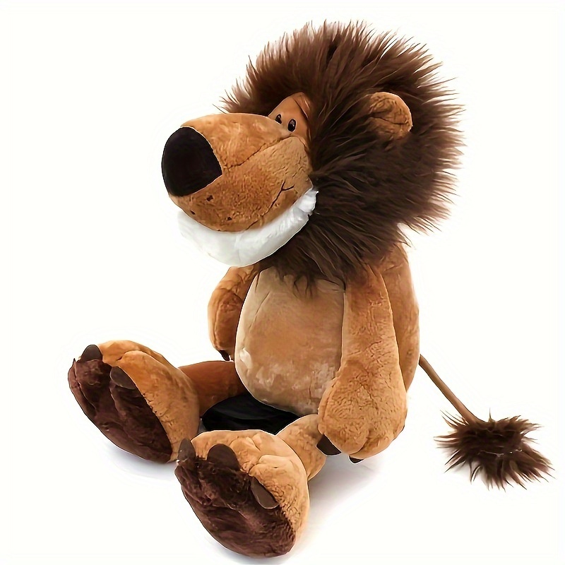 TEMU 1 Pza. Juguete De Peluche Para Mascotas Con Diseño De León De Dibujos Animados, Juguete Masticable Duradero Para Gatos, Suministro Interactivo