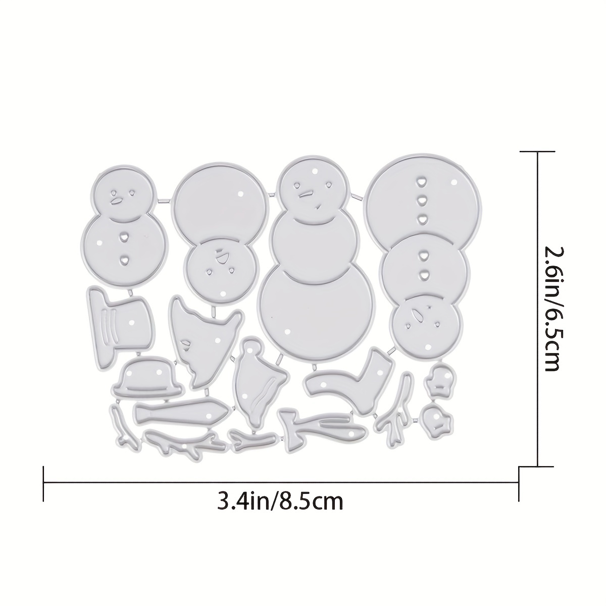 Metal Cutting Die For Christmas Snowmen In 2025, Perfect For Scrapbooking And Album Card Decoration