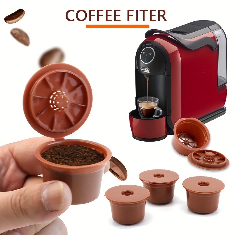 Reusable Coffee Capsules Cup With Spoon Brush Coffee Filter For Nespresso  Coffee Accessories Coffee Machine Strainer Mesh For Rv Outdoor Camping  Picnic Office Travel Coffee Maker Coffee Bar Accessories Back To School