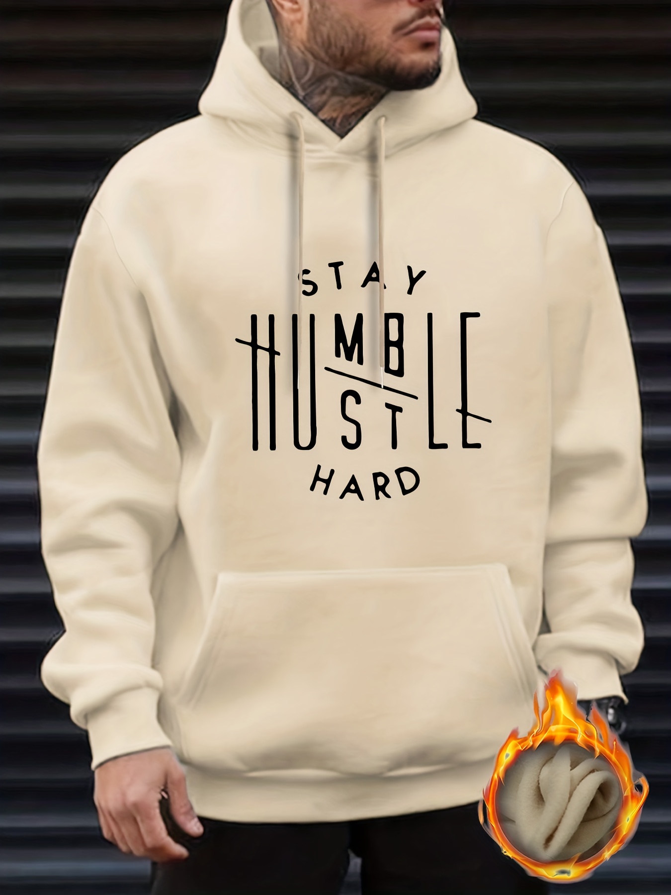 Hip Hop Graphic Fleece Oversized Hoodie, Men's and Women's - Buy 1