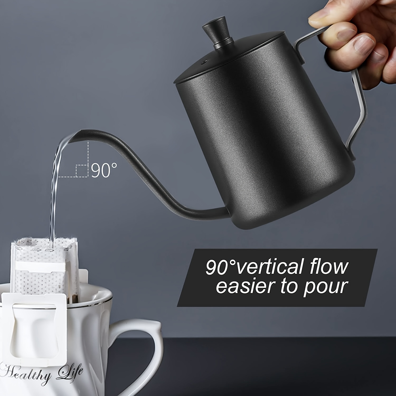 Gooseneck Pour Over Kettle, Spout Coffee Tea Kettle With Lid, Stainless  Steel Hanging Ear Coffee Pot, Suitable For Coffee Maker, Camping Coffee Pot,  Suitable For Outdoor, Travel Coffee Maker, - Temu