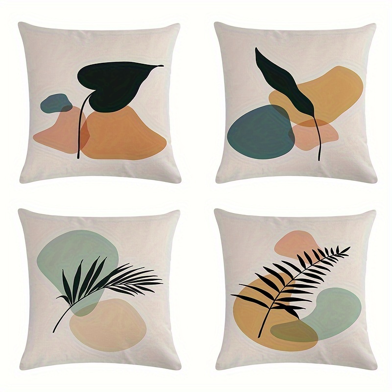 Copricuscini dal design a foglie tropicali, cuscino per divano