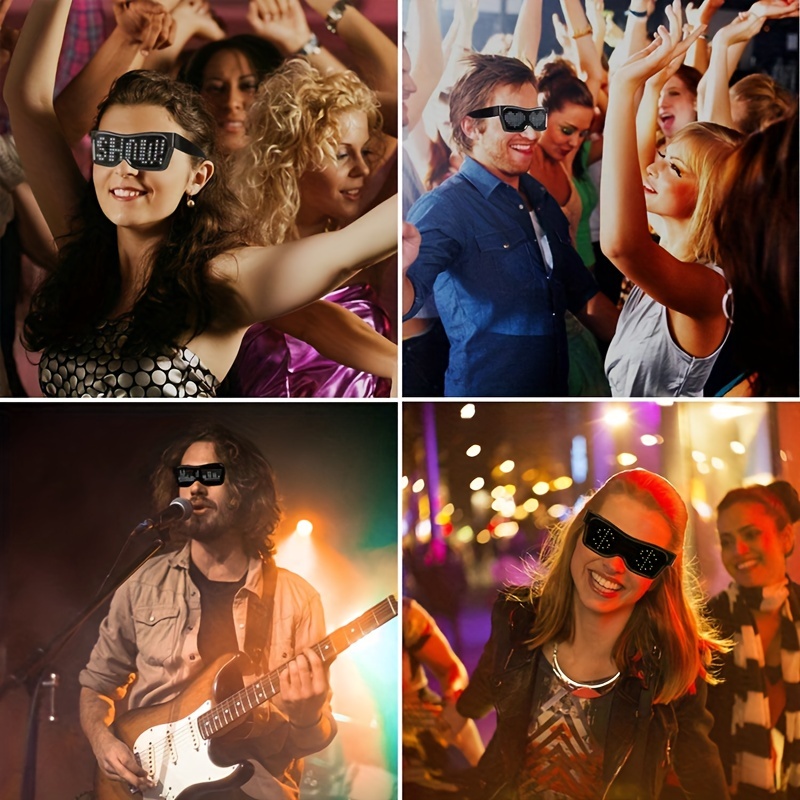 Led Glasses App Connected Led Display Smart Glasses Usb - Temu