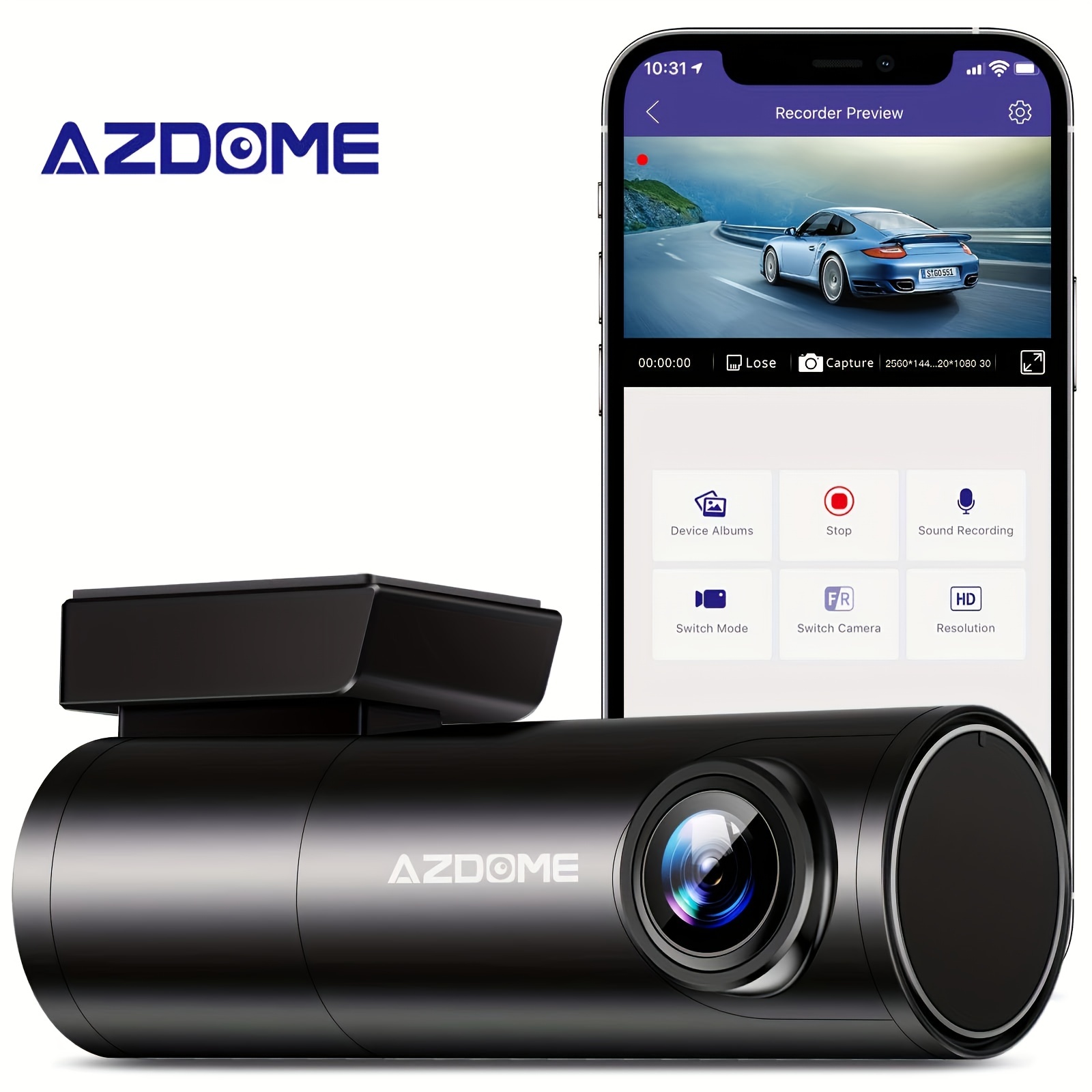 AZDOME M550 64GB 3 Lens 3 Channel 4K Dash Camera for sale online