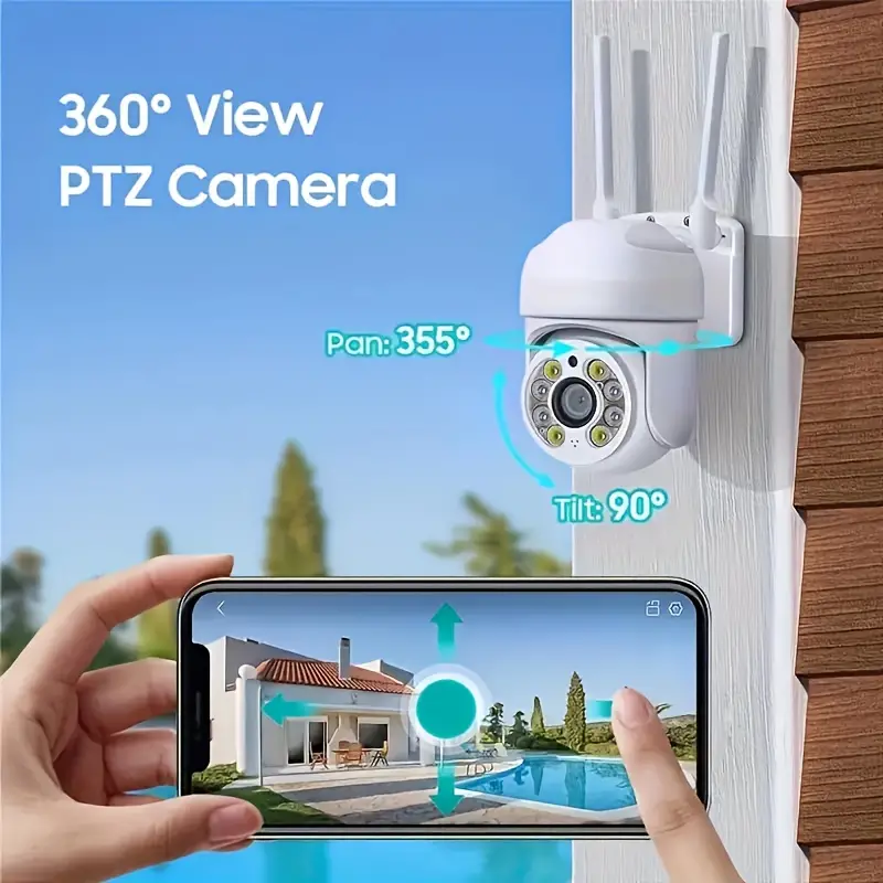 Caméra IP Sans Fil Caméra De Surveillance Domestique Filaire - Temu France