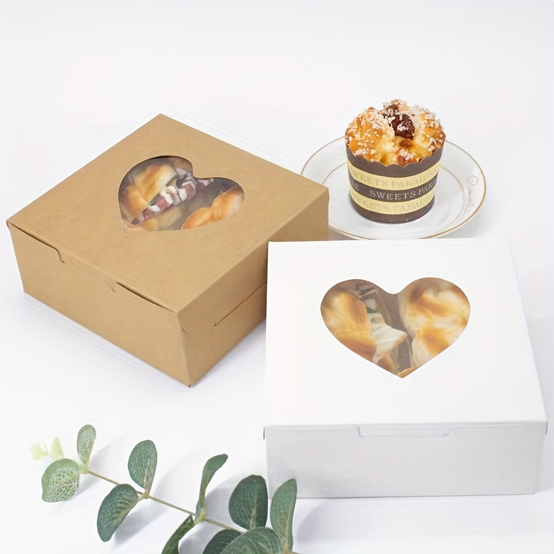 LOKQING 20 cajas para tartas con ventana y tableros para pasteles, cajas  blancas de panadería para tartas de regalo de 12 x 12 x 6 pulgadas (10  cajas