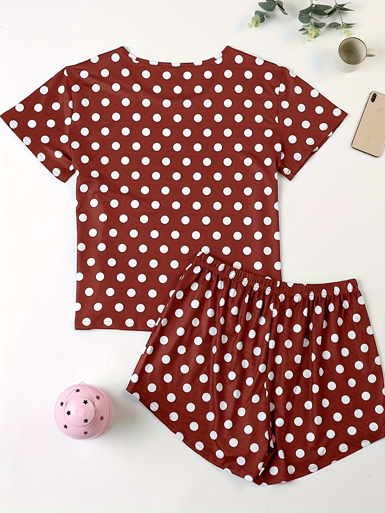 Polka Dot Tee & Shorts Pajama Set