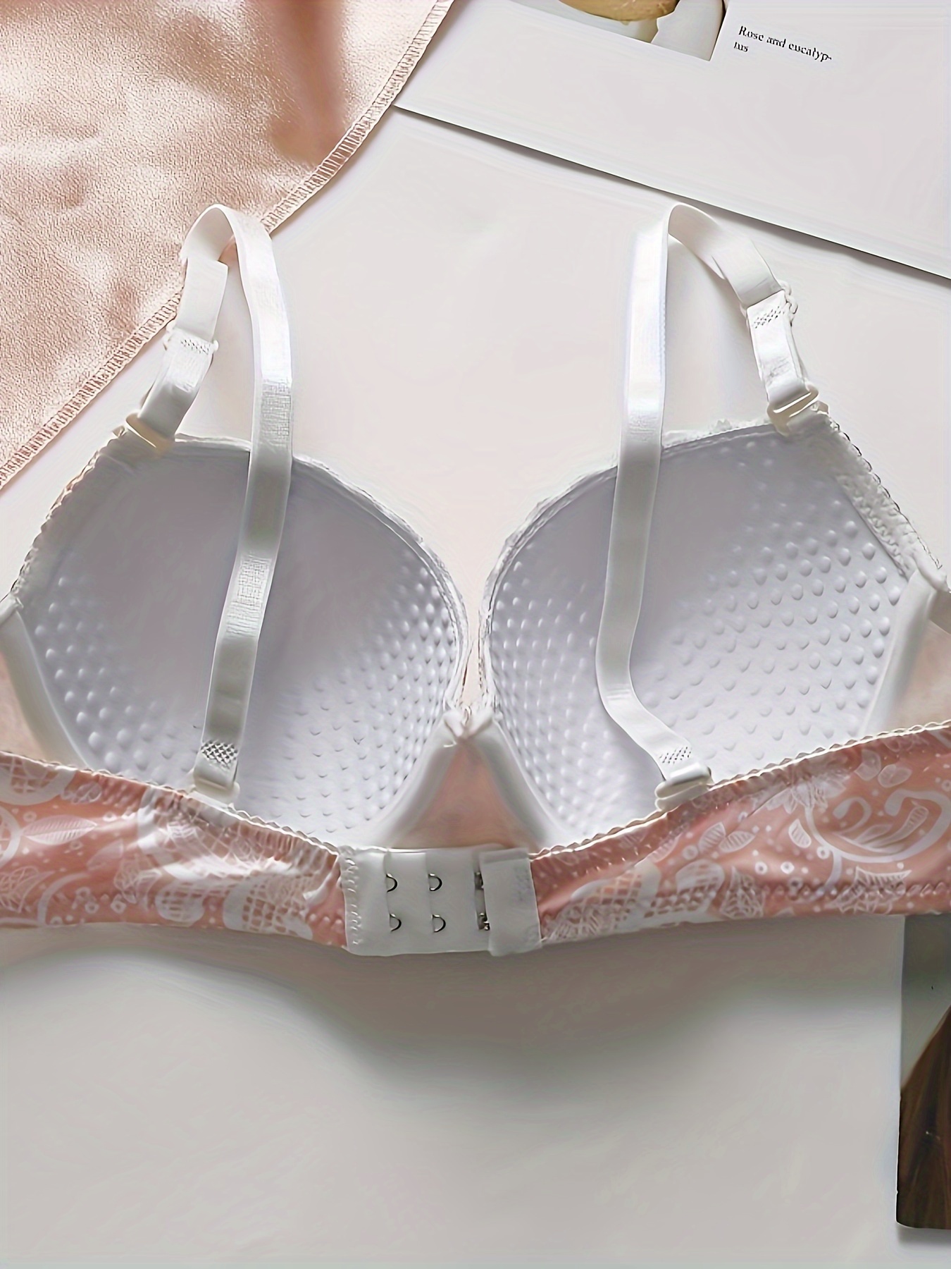 Floral Print Push Bras Comfy Breathable Bow Tie Bra Women's - Temu