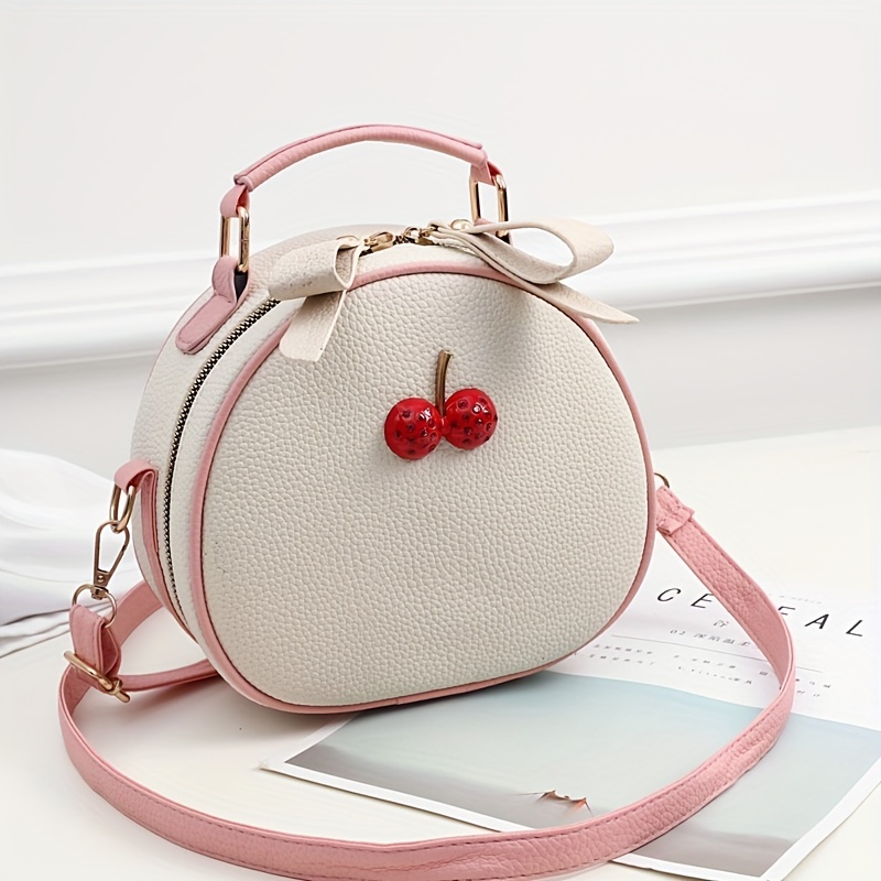Mini Cute Top Handle Dome Bag, Kawaii Pvc Crossbody Bag, Women's