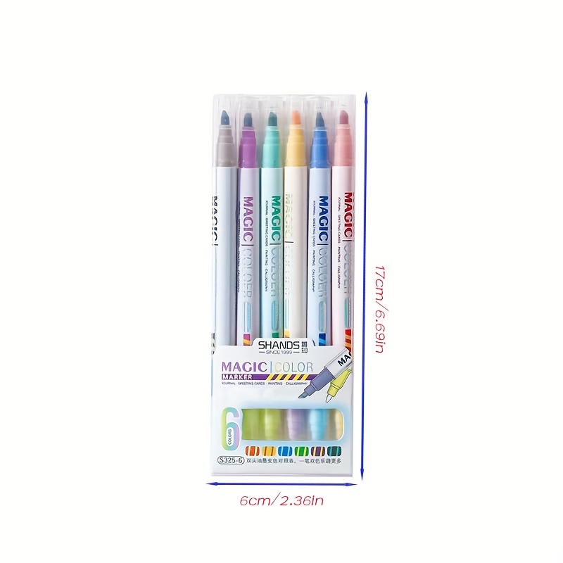 Magic Color Changing Highlighter Marker Pen, Double Tip Chisel Tip, 12 Soft  Colors Fluorescent Markers, Rainbow Pen Journal Diy Notes Painting Art  Supplies - Temu Qatar
