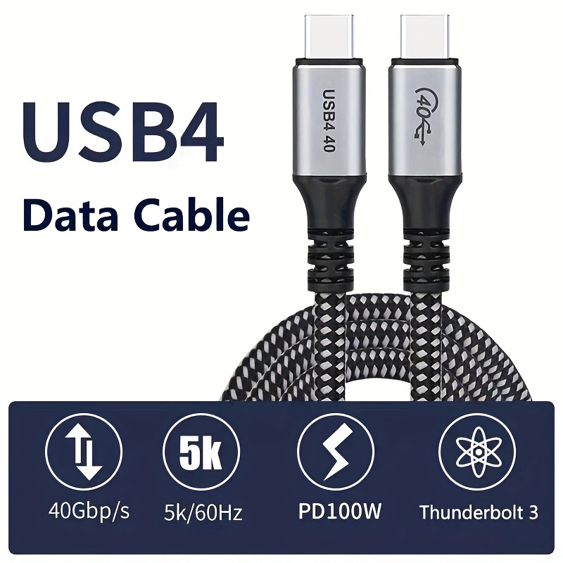 Cable Datos Hagibis Usb4 40gbps Usb C Tipo C Corto Pd 240w - Temu