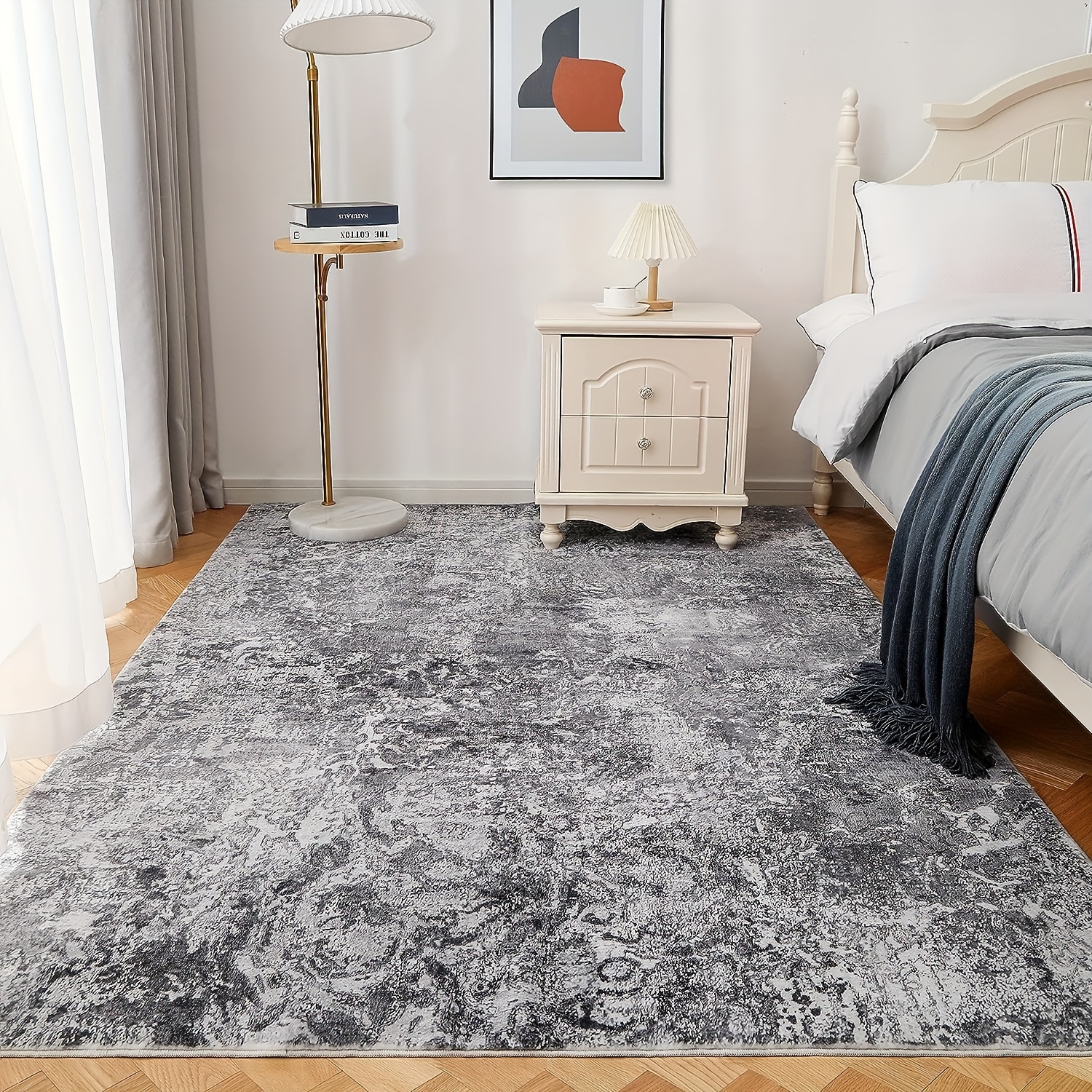 HOMERRY Large Area Rug for Living Room 9x12 Feet Non Slip Backing High Pile  Rug Shaggy Fluffy Area Rug for Bedroom Fuzzy Floor Carpet for Office