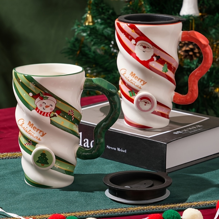 Creative Santa Ceramic Coffee Cup Abstract Art Yeti Mug Delicate Tea Cup  Christmas Gift Indoor Drinking Mug Home Decoration New - AliExpress