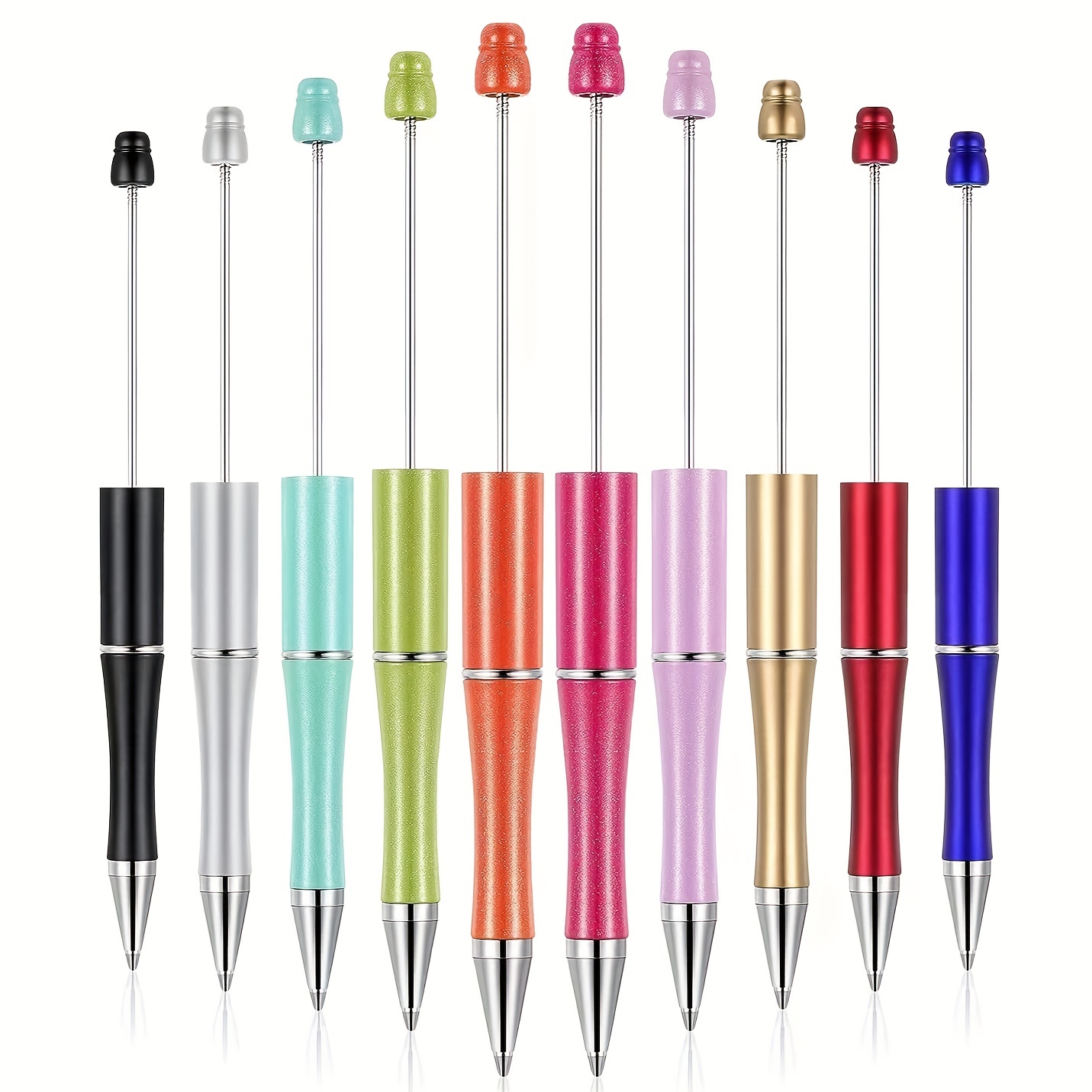 Dropship 5pcs Electroplated Bead Pen Plastic Beadable Pen Bead Ballpoint  Pen Assorted Bead Pen Shaft Black Ink Rollerball Pen For Kids Students  Office School Supplies to Sell Online at a Lower Price