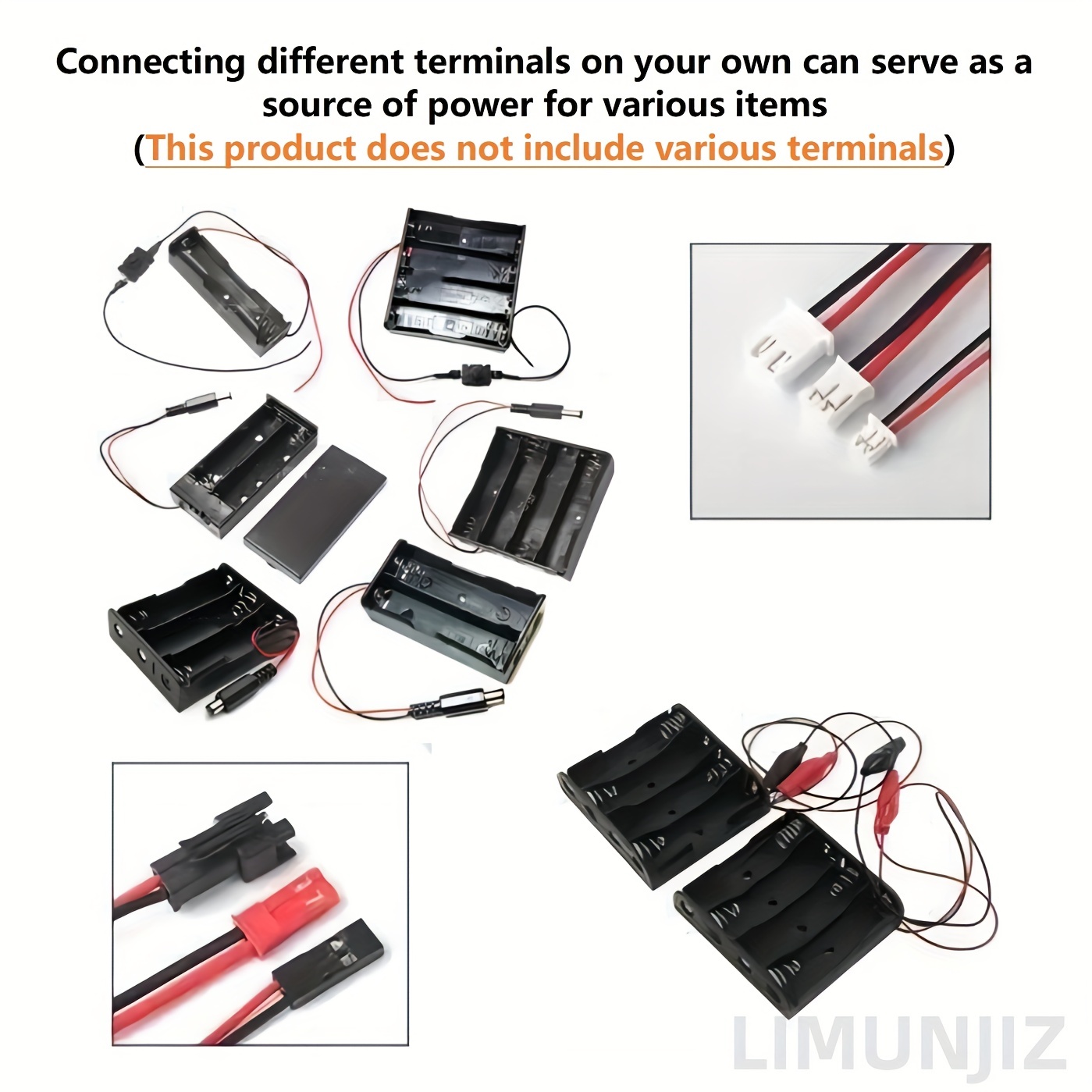 Portapilas 2x AA 3v con tapa, interruptor y cable 2xaa