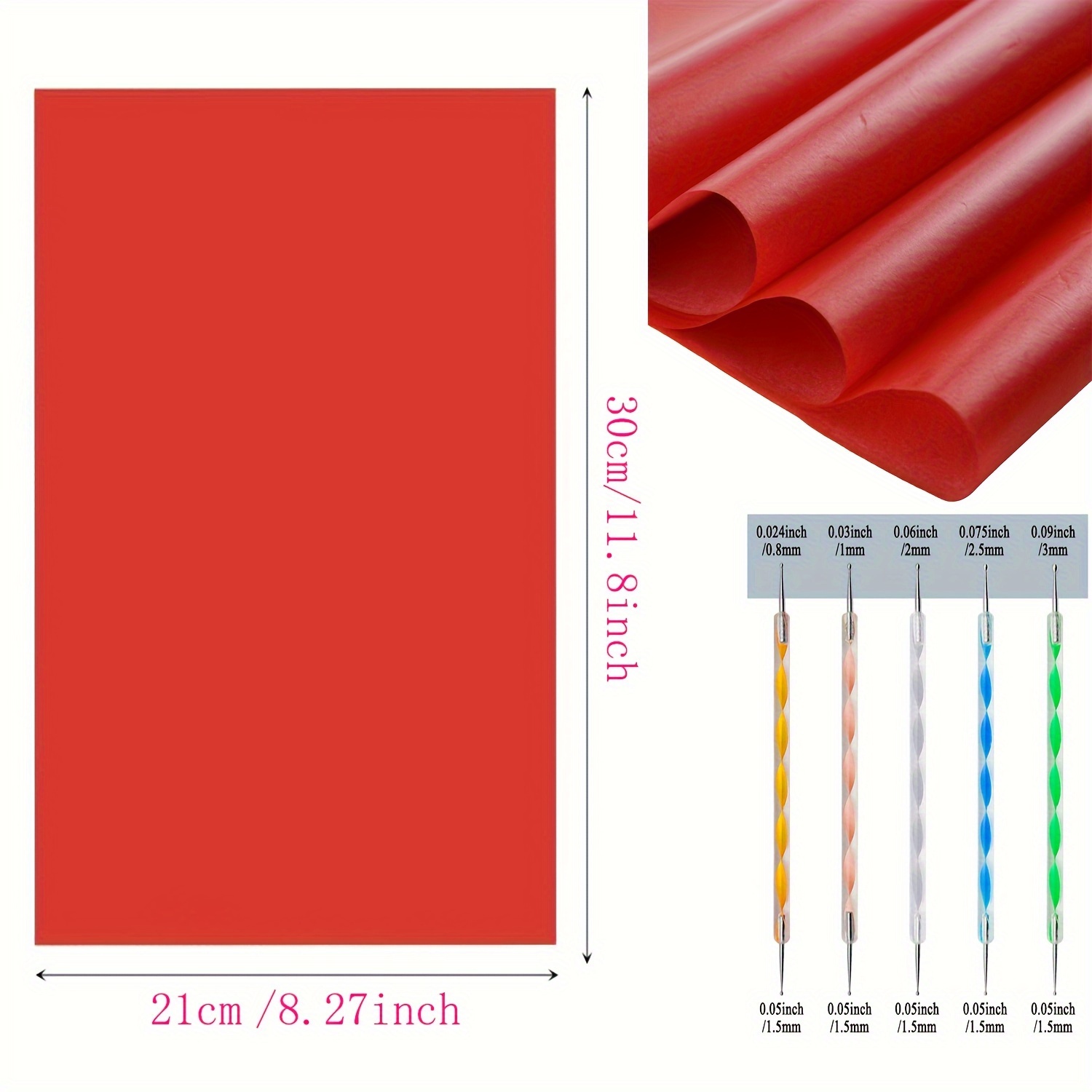 Carbon Paper for Art DIY Wood Working Tracing Paper and 5 Embossing  Styluses