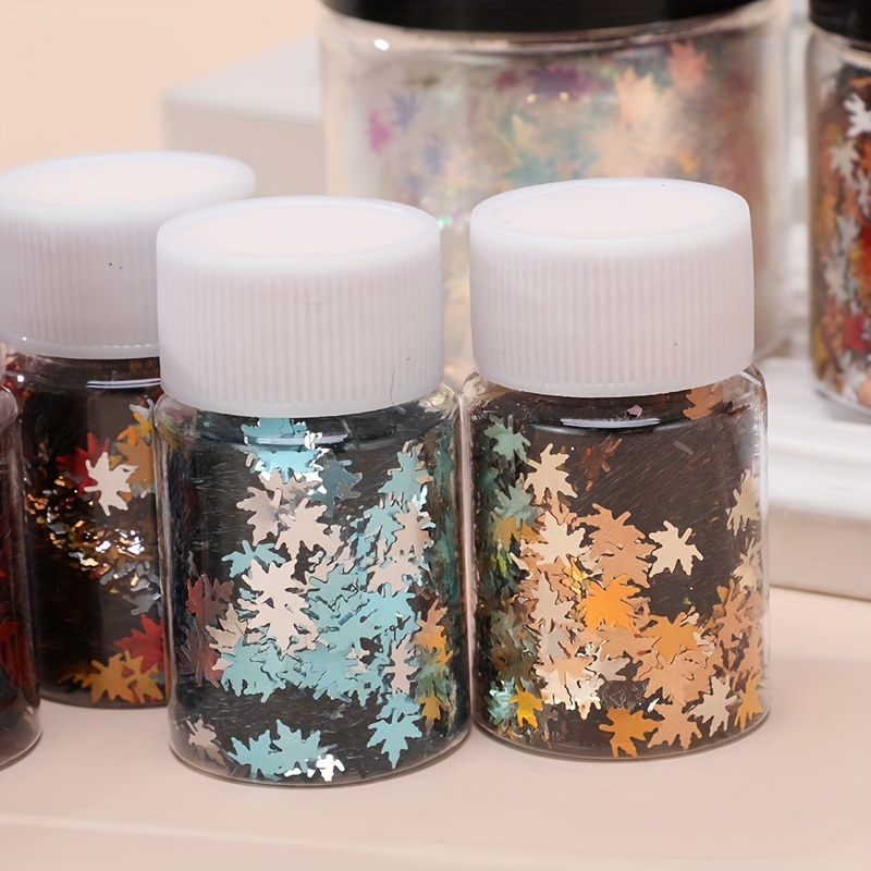 Maple Leaves Glitter Sequins Mix Size Epoxy Resin Filling - Temu