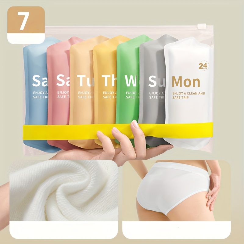 7 Pcs Womens Disposable Underwear Pure Female Underwear For Travel Outdoor  Trip Menstrual Period Postpartum Supplies - Beauty & Health - Temu Canada