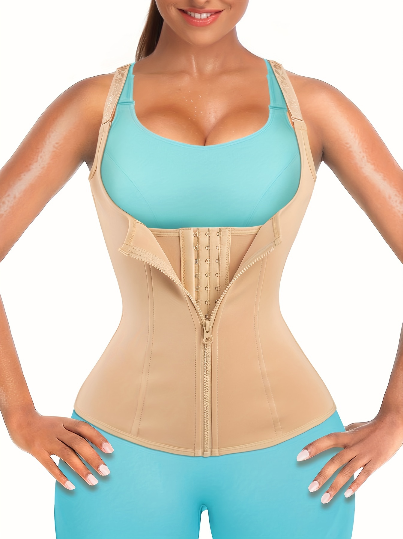 Corset Women's Waist Trainer Breathable Sport Underbust Corset Basic Yoga  Solid Color Hook and Loop Spandex Valentine's Day Running Gym Spring &  Summer Fall & W…