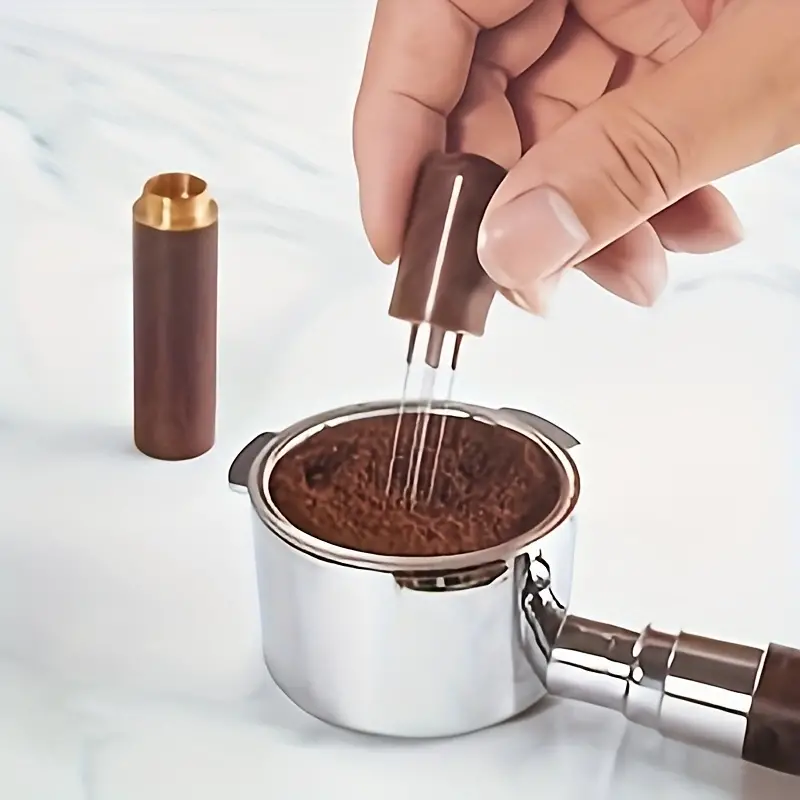 Wooden Espresso Coffee Stirrer Needle Coffee Tamper Distributor