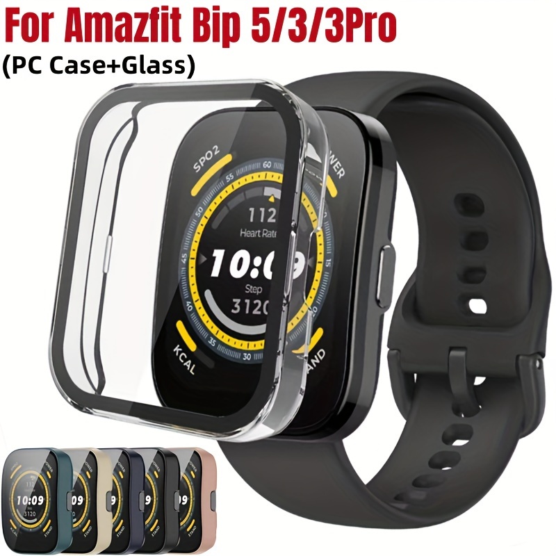 Case+glass For Amazfit Bip 5 Pro Or 3/bip 3 Smartwatch, Hard Pc Bumper Full  Face Cover Protective Case Accessories For Amazfit Bip 3/bip 3 Pro Or Bip 5  - Temu United Arab Emirates
