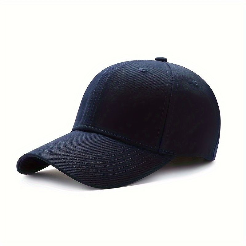 1pc simple plain curved sun visor hat adjustable outdoor dustproof baseball cap for men
