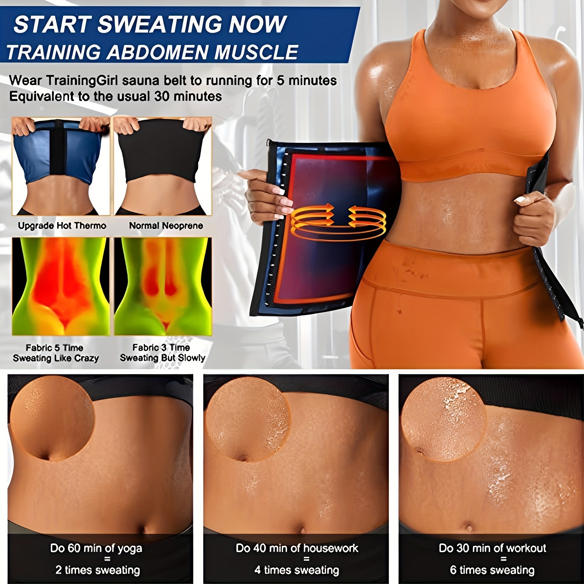 Waist Trainer Tummy Wrap Tummy Control Workout Zipper - Temu