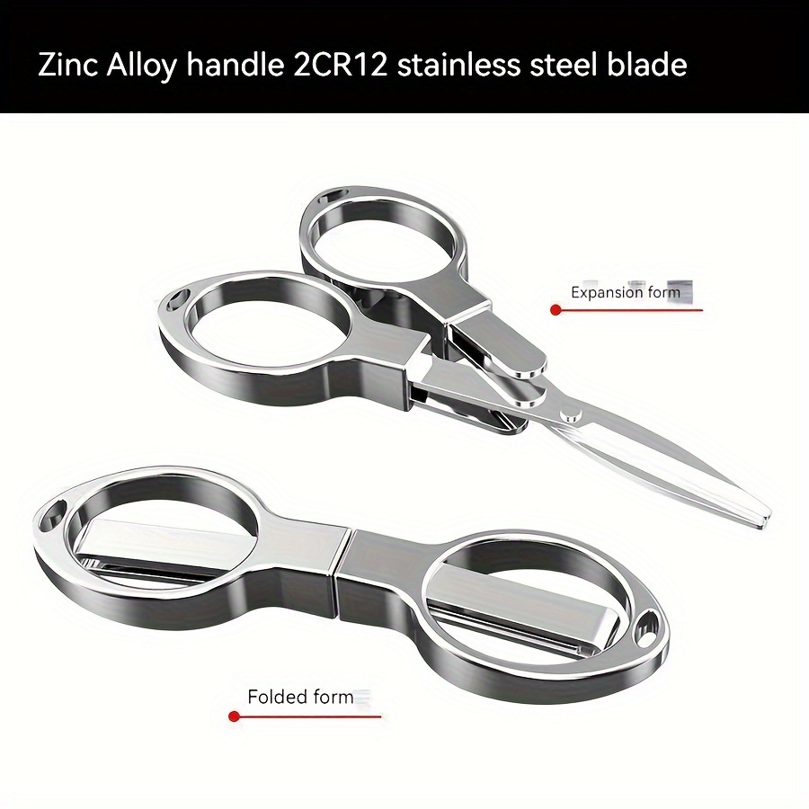 Zinc alloy handle folding small scissors, thread cutting main line, fish  thread cutting, powerful horse fishing scissors, fishing accessories