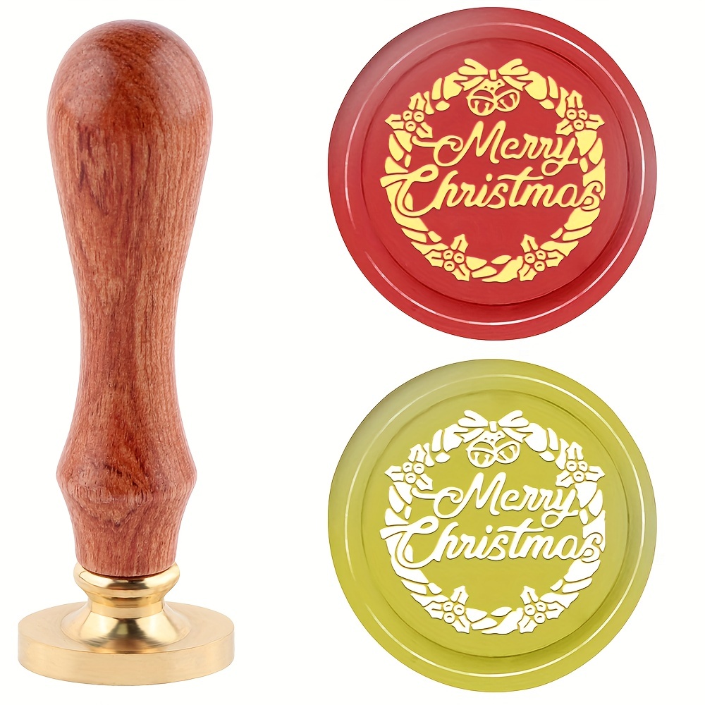 Merry Christmas wax seal stamp, wax seal kit or stamp head