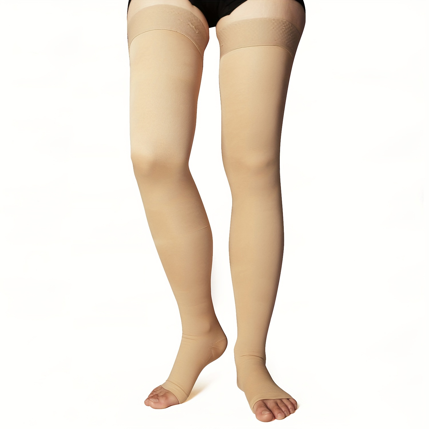Thigh High Compression Stockings 20-30mmHg Toeless Unisex Leg Support Hose
