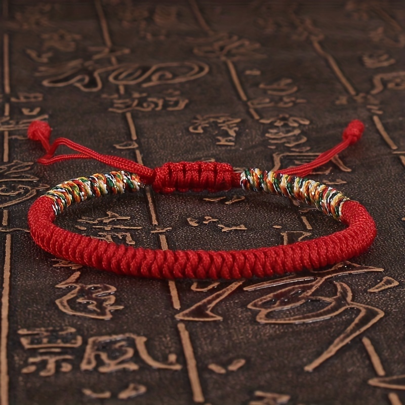 Buddhism Lucky Knot Adjustable Bracelet for Men