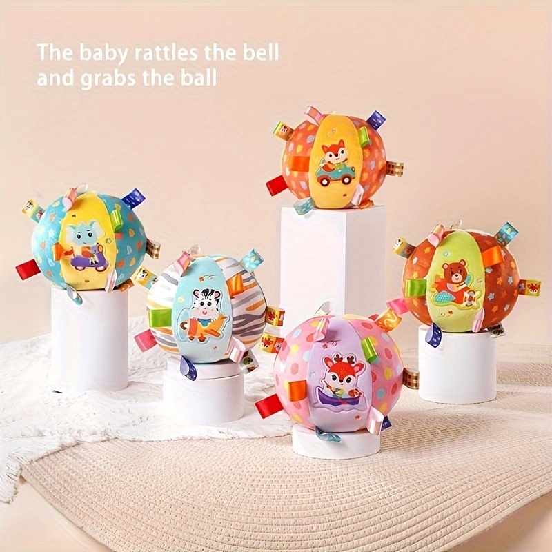 Juguetes de bola de sonajero para bebé, juguetes para bebés de 3 a 6 meses,  bolas de sonajero sensorial con textura, bolas para atrapar la mano