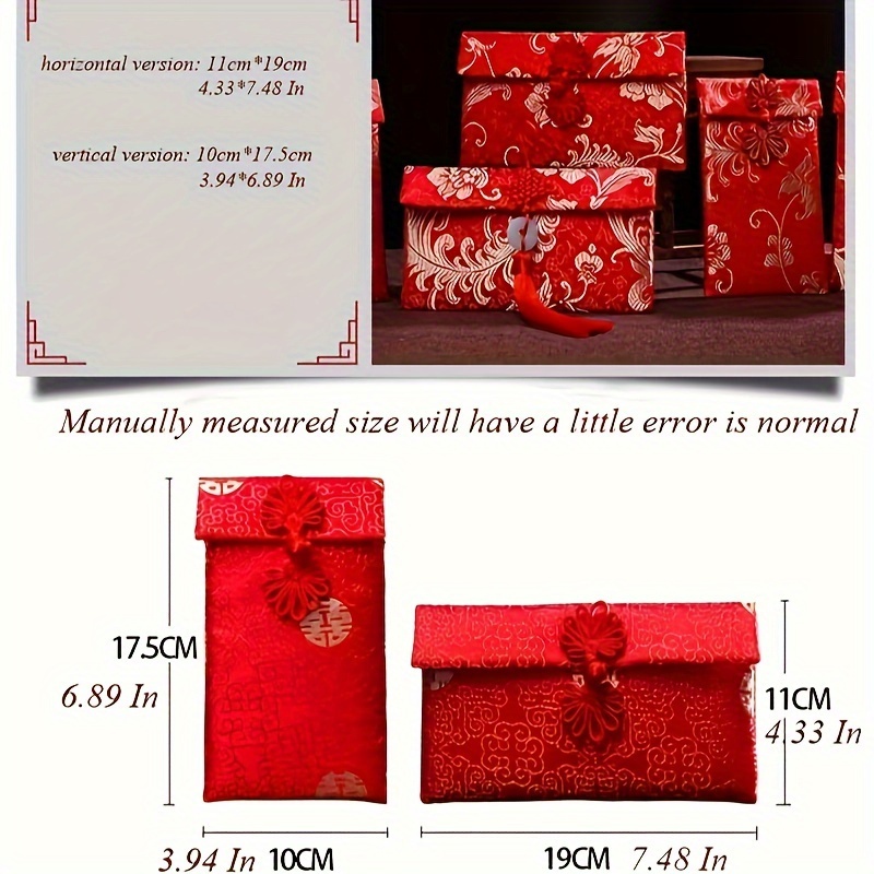 Red Envelopes Card Envelopes Gift Wrap Bags Red Lucky Money - Temu