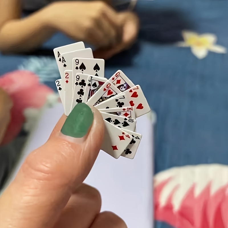 1 Paire Mini Poker Bout Doigts Jeu Puzzle Amusant Cartes À - Temu France