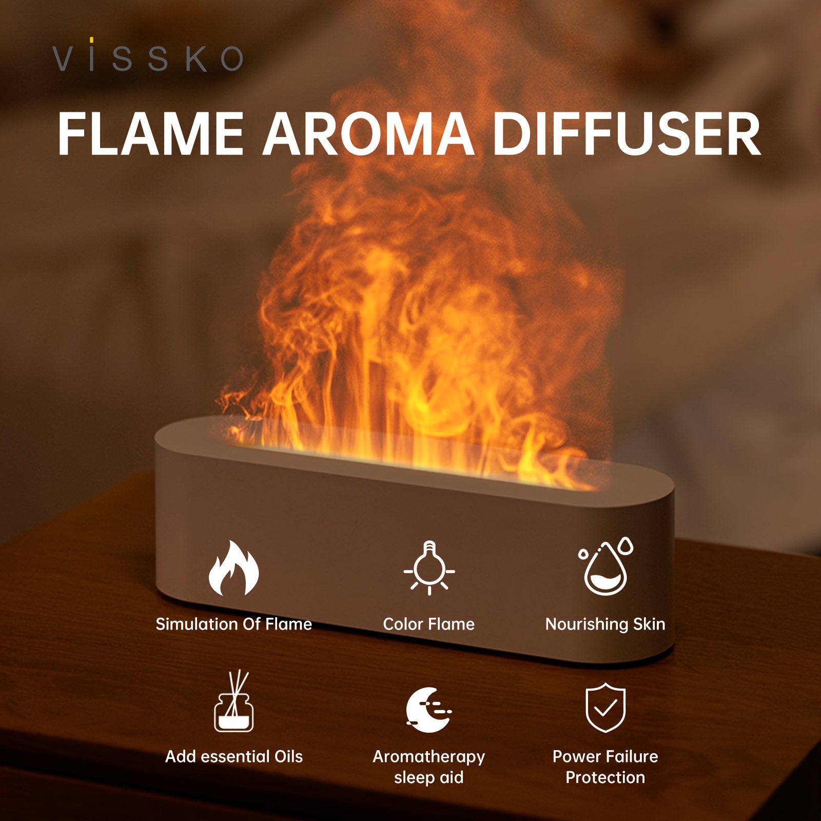 3d-flammen-luftbefeuchter, Tragbarer, Leiser Aromatherapie-diffusor Für  Ätherische Öle Mit Flammen-nachtlicht Für Zuhause, Büro, Kinderzimmer, 250  Ml, Kühler Nebel-luftbefeuchter (schwarz, Weiß) - Geräte - Temu Germany