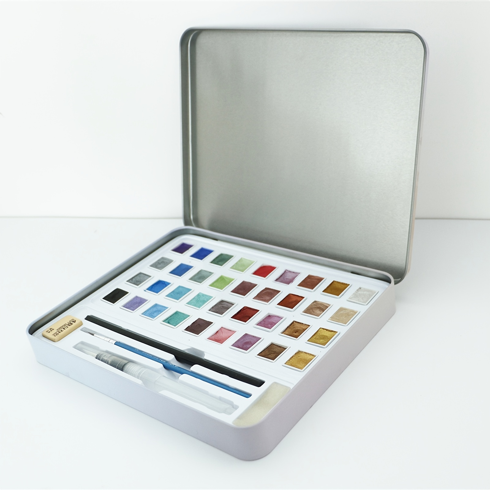 12/36/48Color Pearlescent Glitter Watercolor Pigment Paint Set