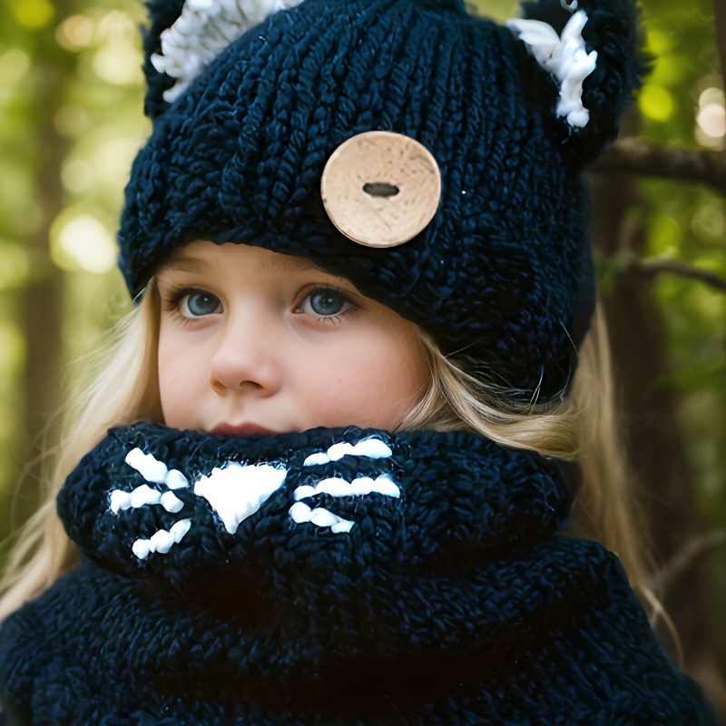Warm Baby Knitted Hat Funny Autumn Winter Toddler Ear Protection