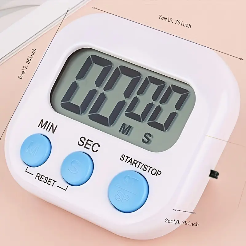 Small Digital Kitchen Timer Magnetic Back With On/off Switch - Temu