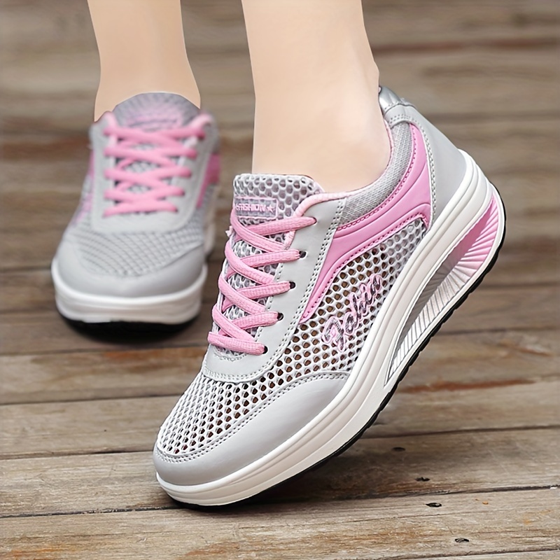 Zapatillas Mujer Diseño Huecos Zapatos Casuales Cordones - Temu