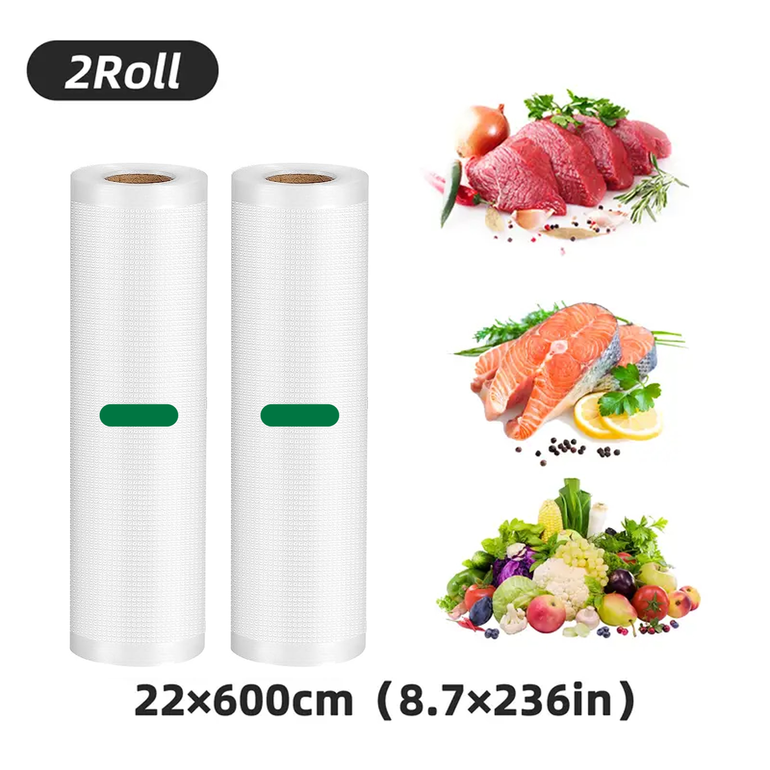 2 Pack Vacuum Sealer Bags 11 x 16' Rolls for Food Storage Saver, Seal a  Meal, Great for Vac Storage