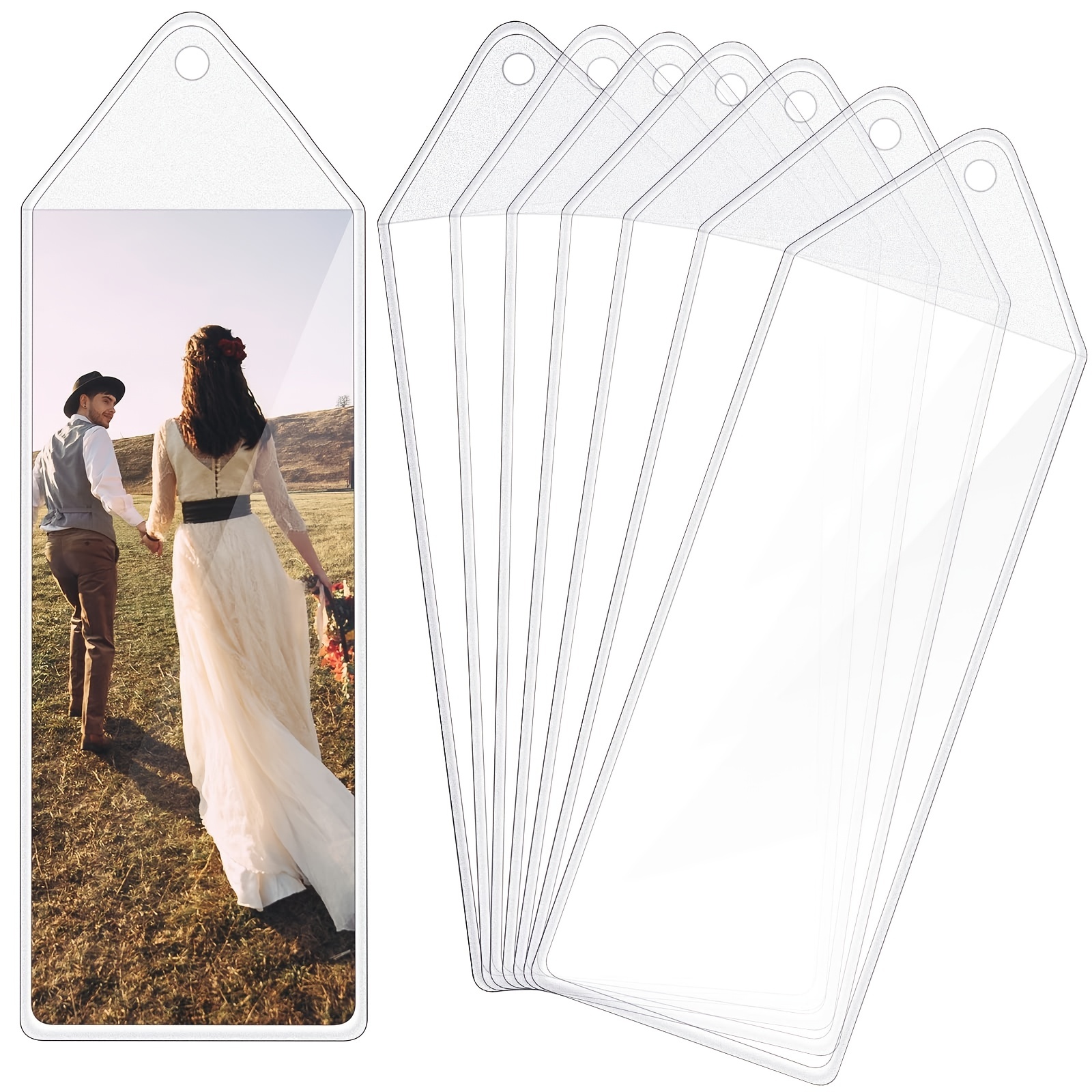 Photo Booth Nook Bookmark Sleeves - Vinyl Photobooth Strip Frames, Picture Strip Holder, Lightweight, Shatterproof Material - Ideas for Party Favors