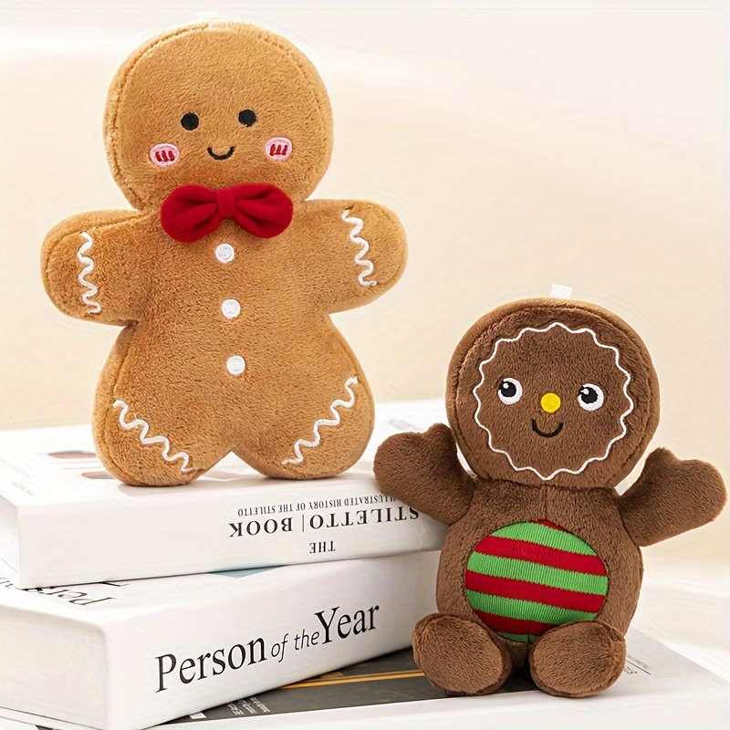 Gingerbread Light Brown Wool Doll Hair, Christmas Doll Making